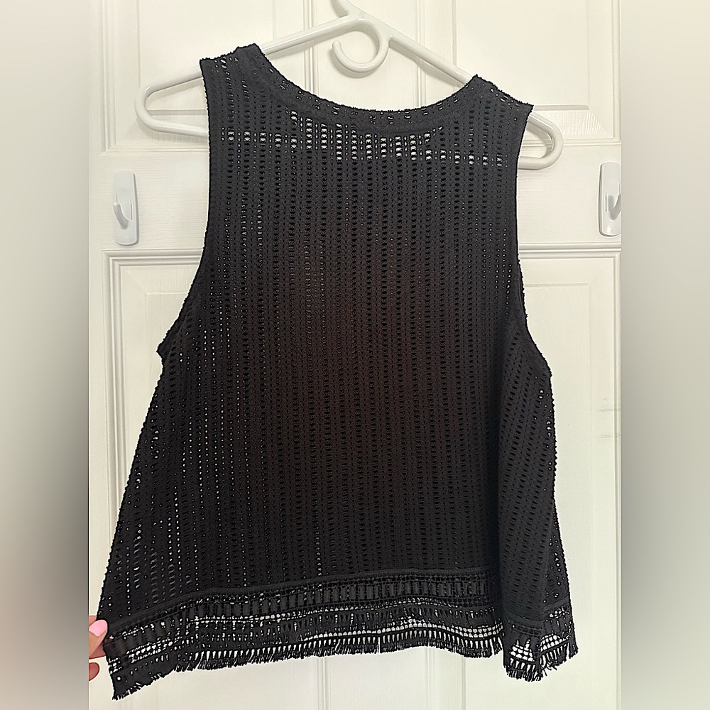 NWOT - Old Navy Black Crochet Tank Top